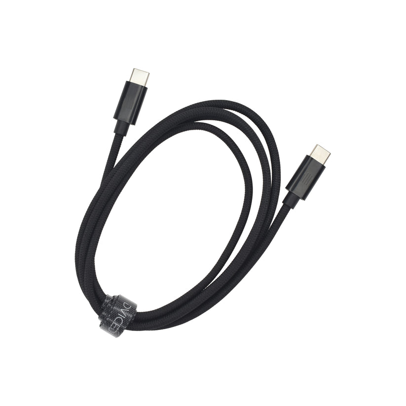Pletený kabel USB-C / USB-C Dviced 1,25 m – černý - iSTYLE CZ