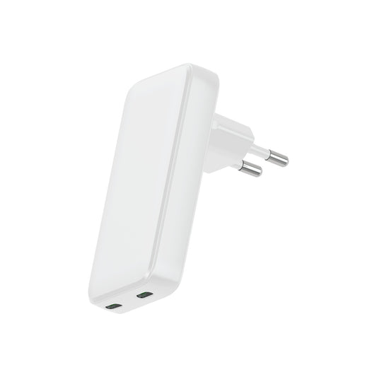 Tenká nabíječka 45W GaN Dviced 2× USB-C – bílá - iSTYLE CZ