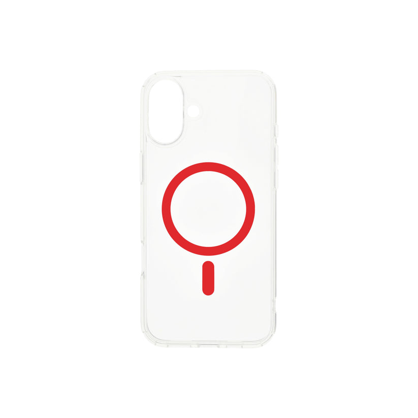 Dvided Magsafe iPhone 16 clear case - Red - iSTYLE CZ