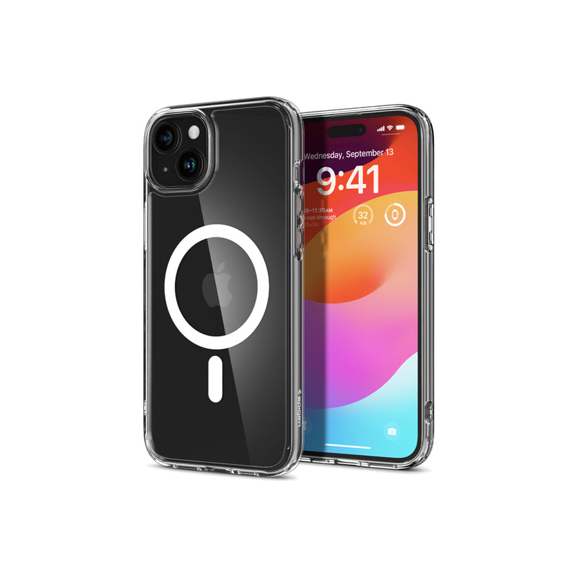 Kryt pro iPhone 15 Spigen Crystal Hybrid MagSafe - bílý - iSTYLE CZ