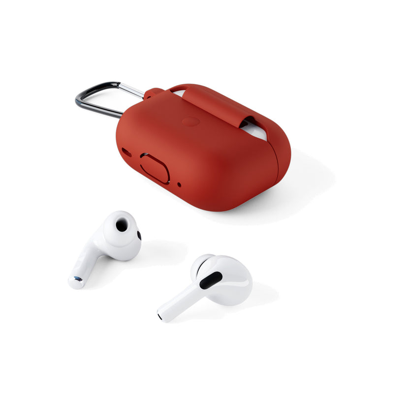 Silikonové outdoor pouzdro pro AirPods Pro 2. gen Epico - červené - iSTYLE CZ