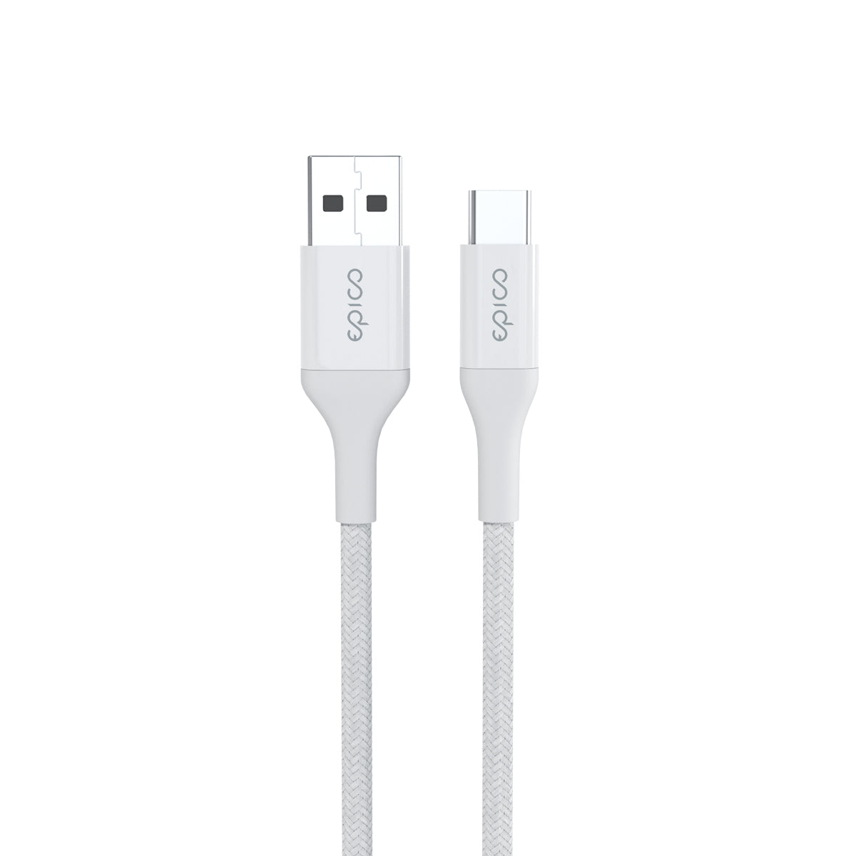 Opletený kabel Epico PD USB-A na USB-C 1,2 m - bílý - iSTYLE CZ