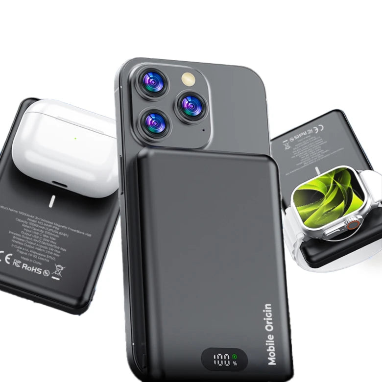 10 000 mAh magnetická bezdrátová powerbanka Mobile Origin PB8