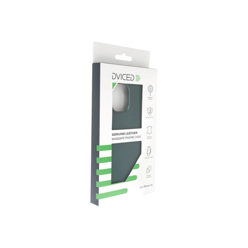 Kožený MagSafe kryt pro iPhone 16 Dviced – modrý - iSTYLE CZ