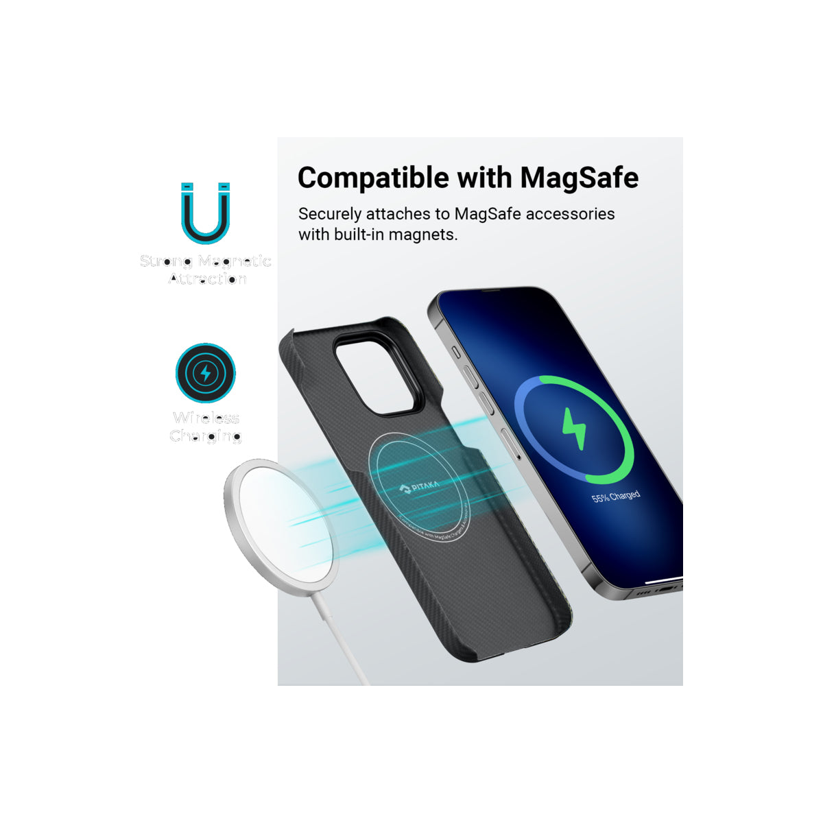 Kryt na iPhone 14 Pro Pitaka Fusion Weaving MagEZ Case 3 - vícebarevný - iSTYLE CZ