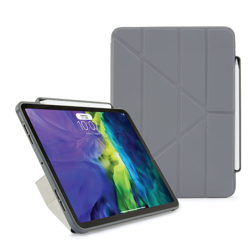Pouzdro Pipetto Origami pro iPad Air 4 10.9" (2020) s prostorem na Apple Pencil - šedé - iSTYLE CZ