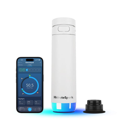 Chytrá lahev s brčkem HidrateSpark PRO 2 621 ml - bílá