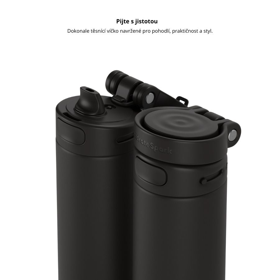Chytrá lahev s brčkem HidrateSpark PRO 2 950 ml - černá