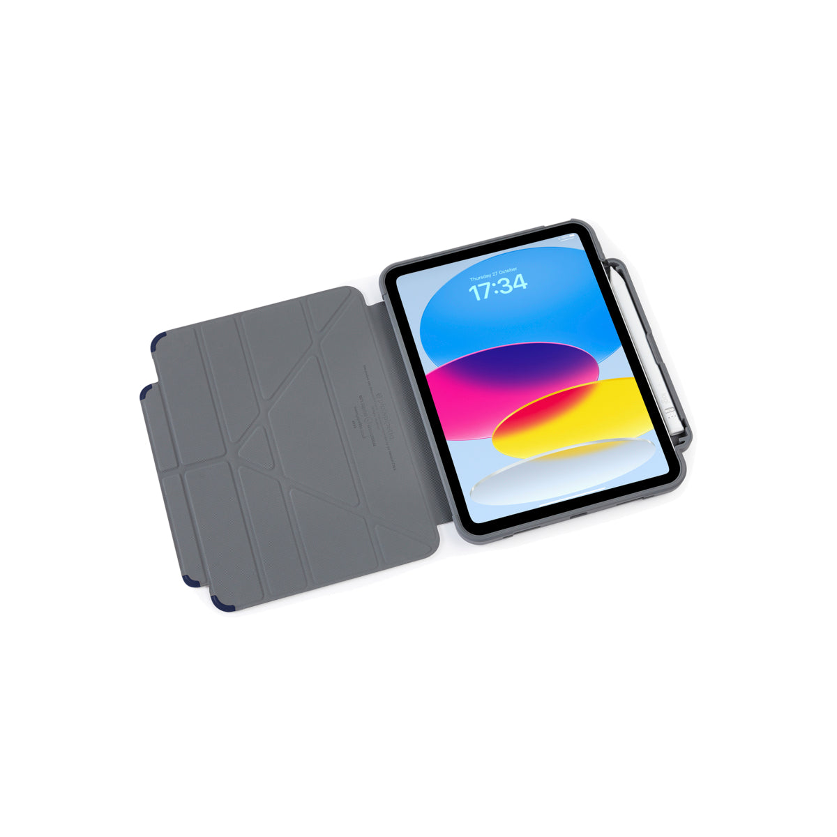 Polohovatelné pouzdro pro iPad 10. gen Pipetto Origami Pencil Shield - modré - iSTYLE CZ