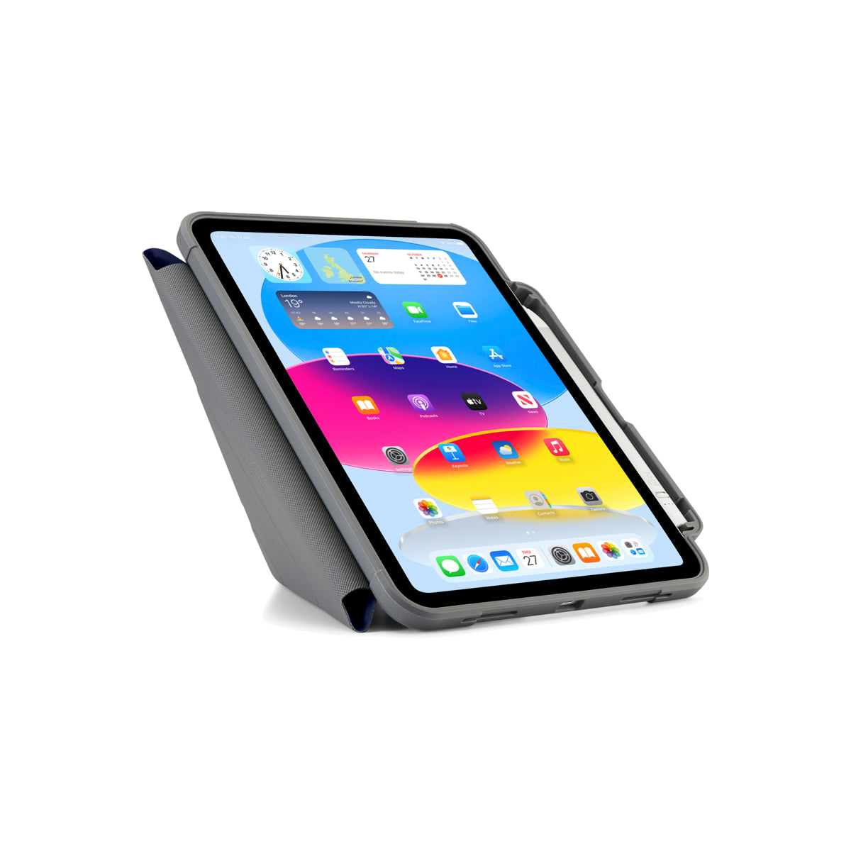 Polohovatelné pouzdro pro iPad 10. gen Pipetto Origami Pencil Shield - modré - iSTYLE CZ