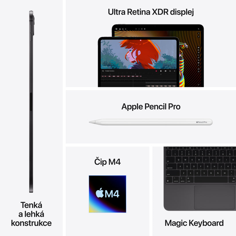 11palcový iPad Pro Wi-Fi 1TB se sklem s nanotexturou - stříbrný (otevřený) - iSTYLE.cz