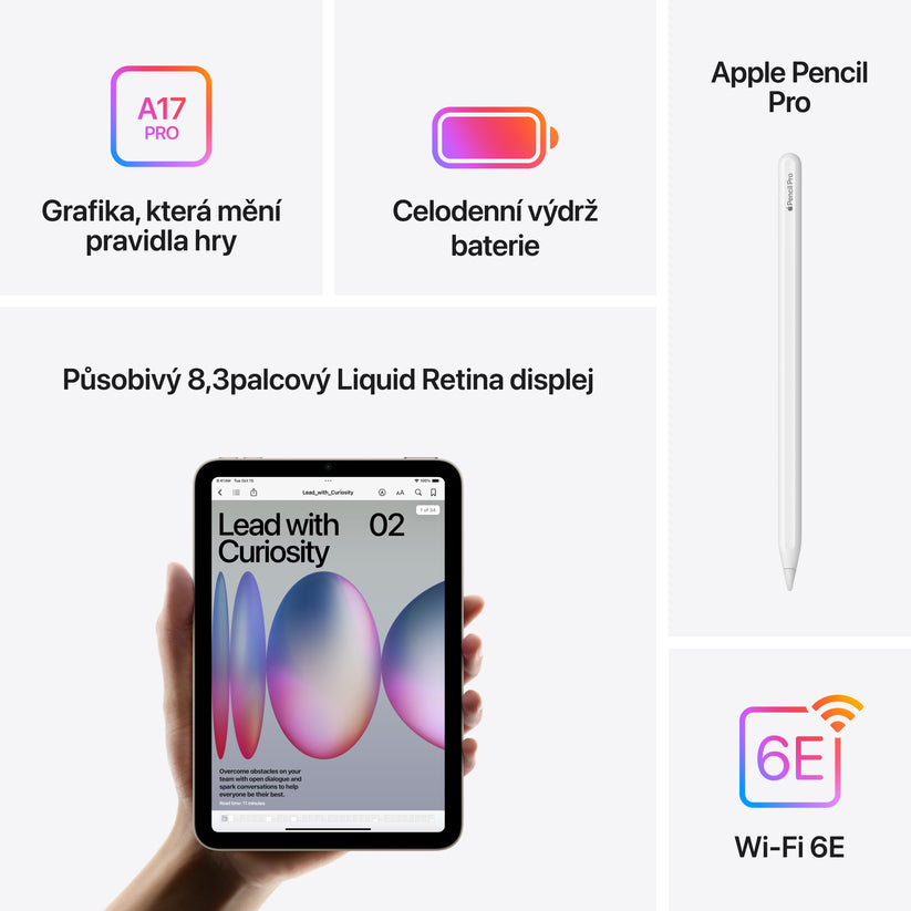 Apple iPad mini Wi-Fi 128GB - hvězdně bílý (otevřený) - iSTYLE.cz