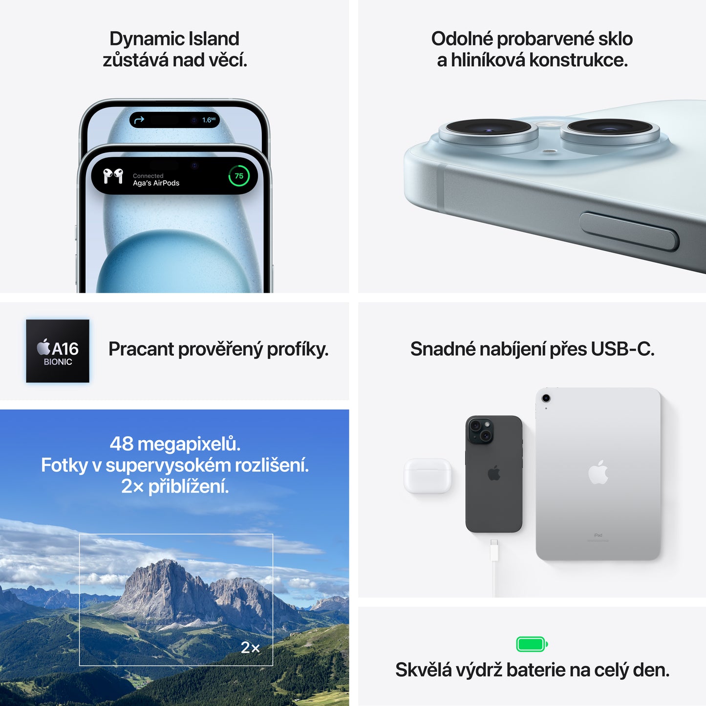 Apple iPhone 15 256GB - modrý (otevřený) - iSTYLE.cz