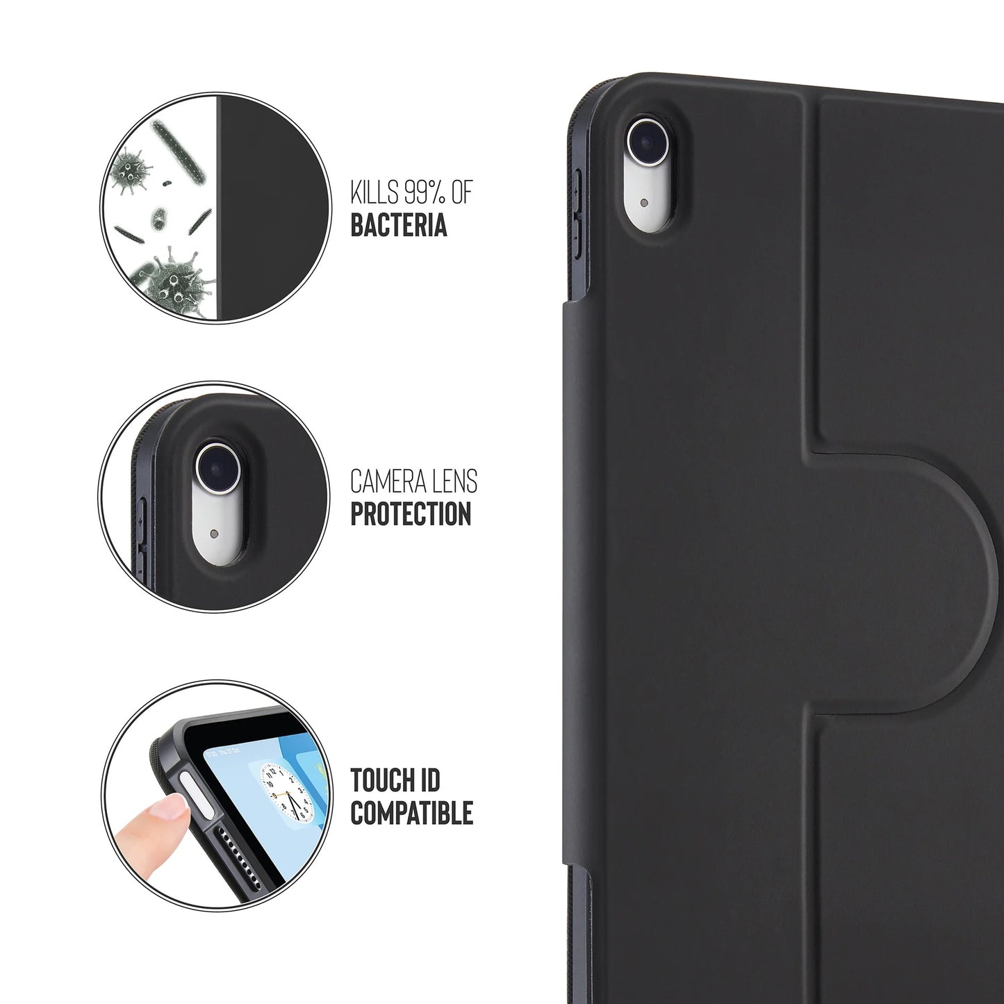 Kryt na iPad Air Pipetto Origami No5 Rotating Folio Case - černý - iSTYLE CZ