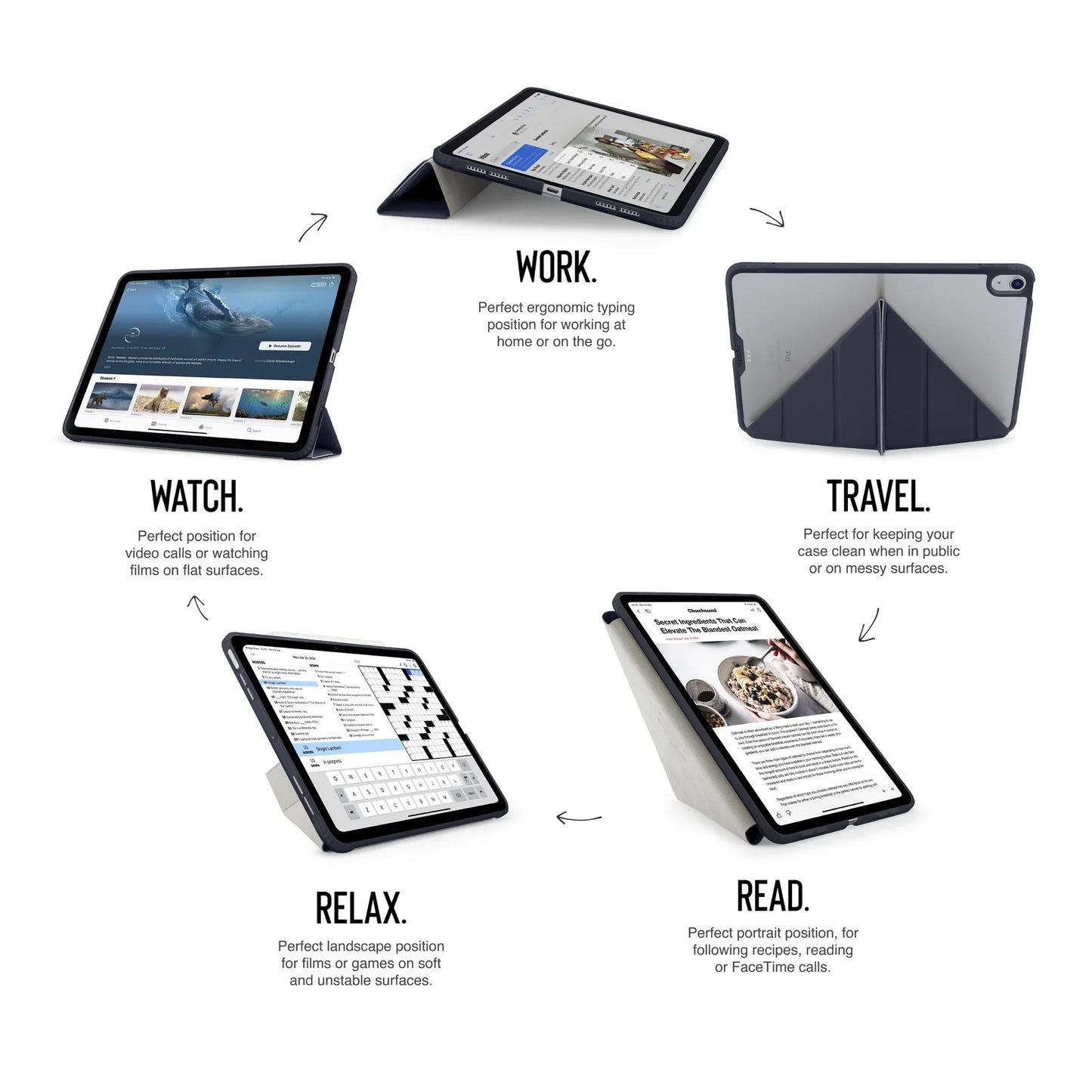 Kryt na iPad Air 13" Pipetto Origami No1 Original Case - tmavě modrý - iSTYLE CZ