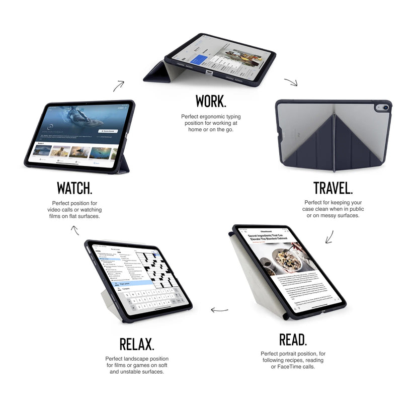 Kryt na iPad Air 13" Pipetto Origami No1 Original Case - tmavě modrý - iSTYLE CZ