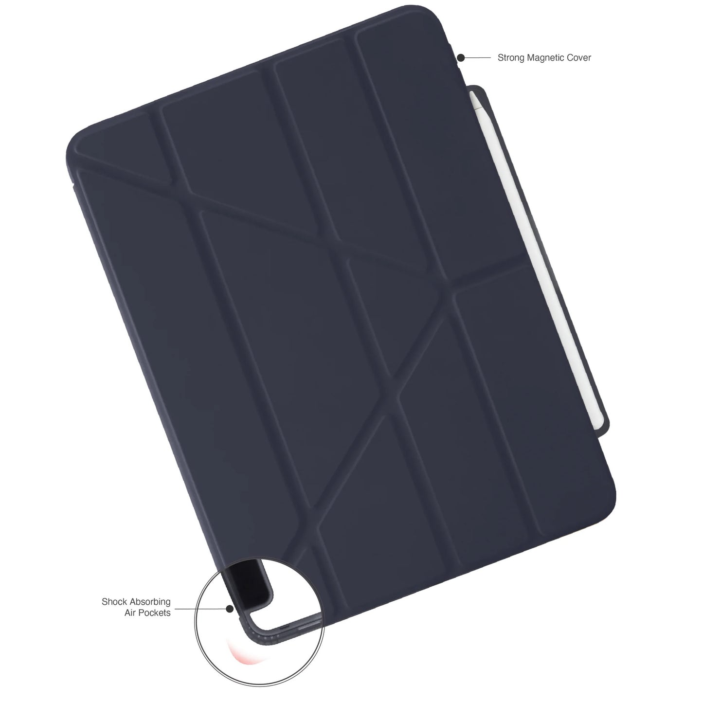 Kryt na iPad Air Pipetto Origami No3 Pencil Case - tmavě modrý - iSTYLE CZ