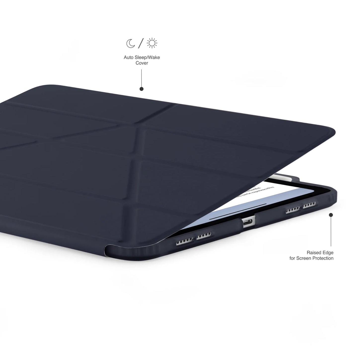 Kryt na iPad Air 13" Pipetto Origami No3 Pencil Case - tmavě modrý - iSTYLE CZ