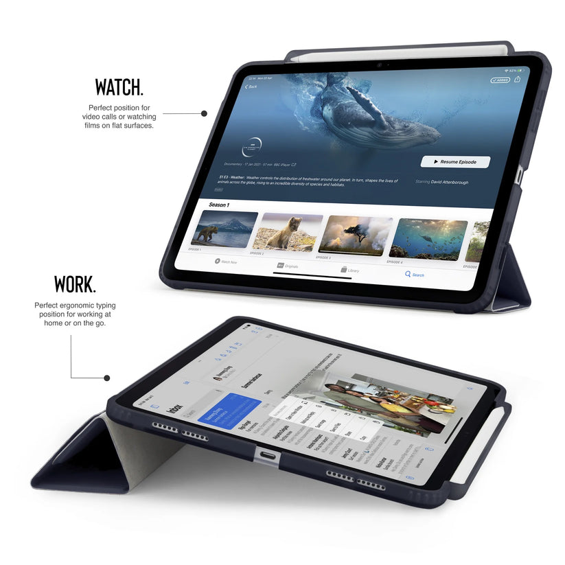 Kryt na iPad Air Pipetto Origami No3 Pencil Case - tmavě modrý - iSTYLE CZ