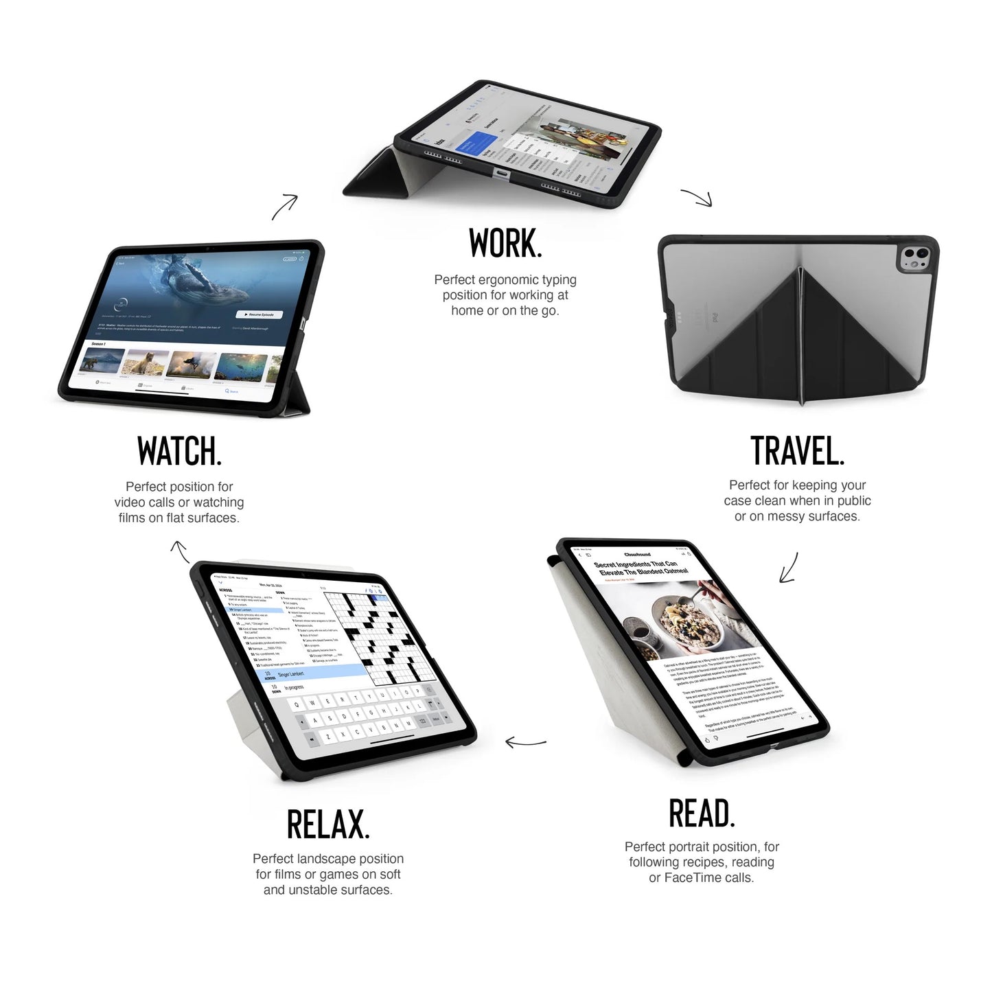 Kryt na iPad Pro 11" Pipetto Origami No1 Original Case - černý - iSTYLE CZ