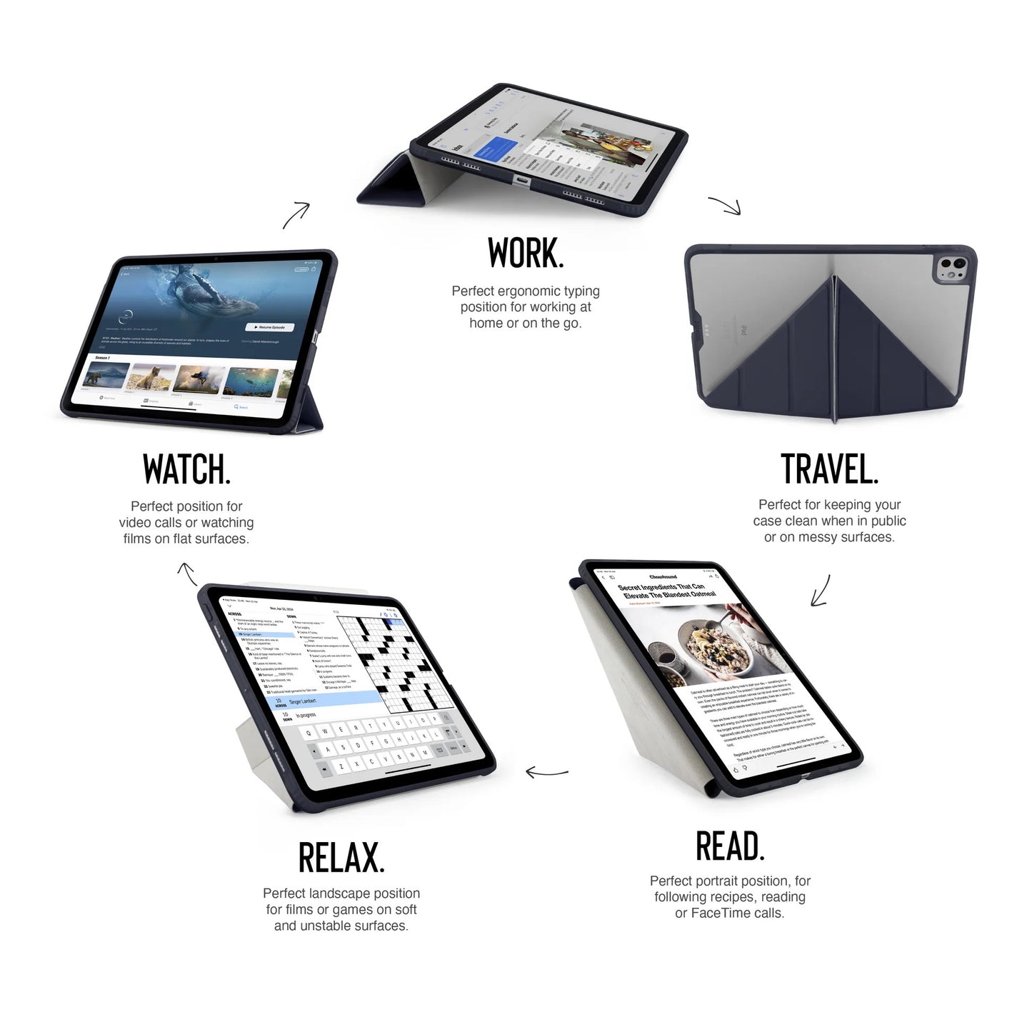 Kryt na iPad Pro 11" Pipetto Origami No1 Original Case - tmavě modrý - iSTYLE CZ