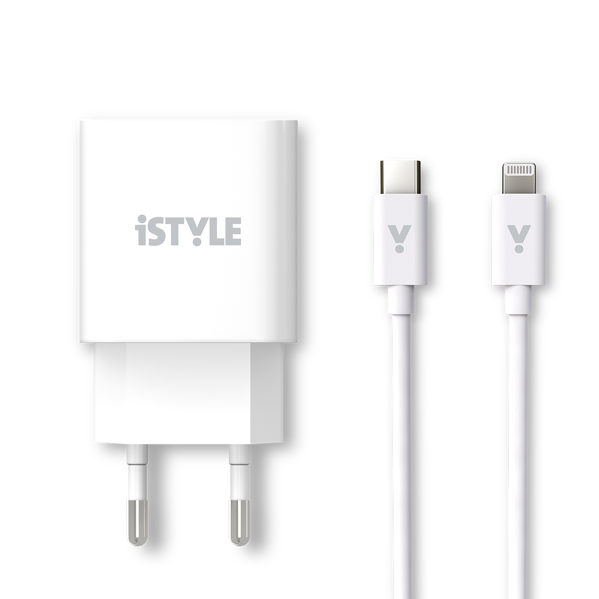 20W PD adaptér s kabelem iSTYLE - bílý - iSTYLE CZ