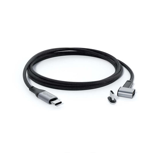 Magnetický opletený datový kabel USB-C na USB-C Epico - šedý - iSTYLE CZ