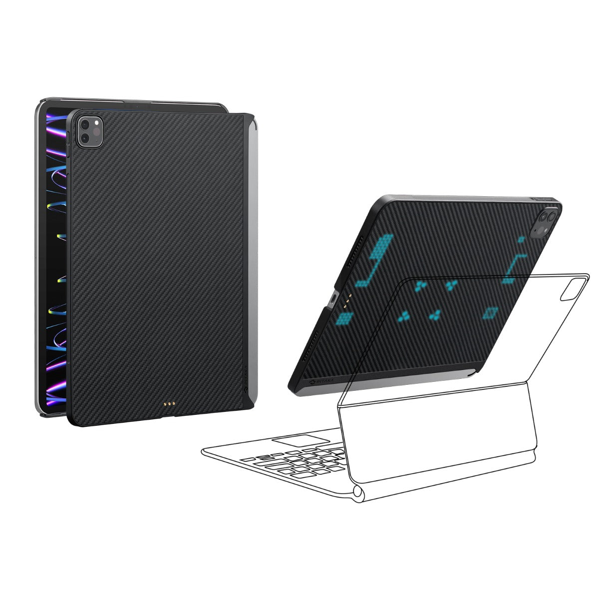 Kryt na iPad Pro 12,9" (22/21) Pitaka MagEZ 2 - černý - iSTYLE CZ