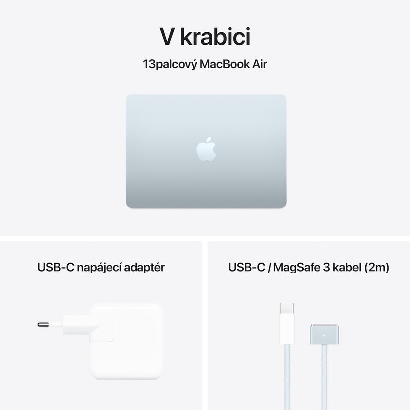 MacBook Air 13,6", Apple M4 10jádrové CPU, 8jádrové GPU, 16GB, 256GB SSD, CZ - blankytně modrý (otevřený) - iSTYLE.cz