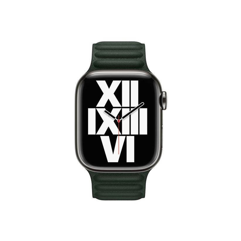 Apple Watch řemínek 38/40/41 mm sekvojově zelený kožený tah – M/L - iSTYLE CZ