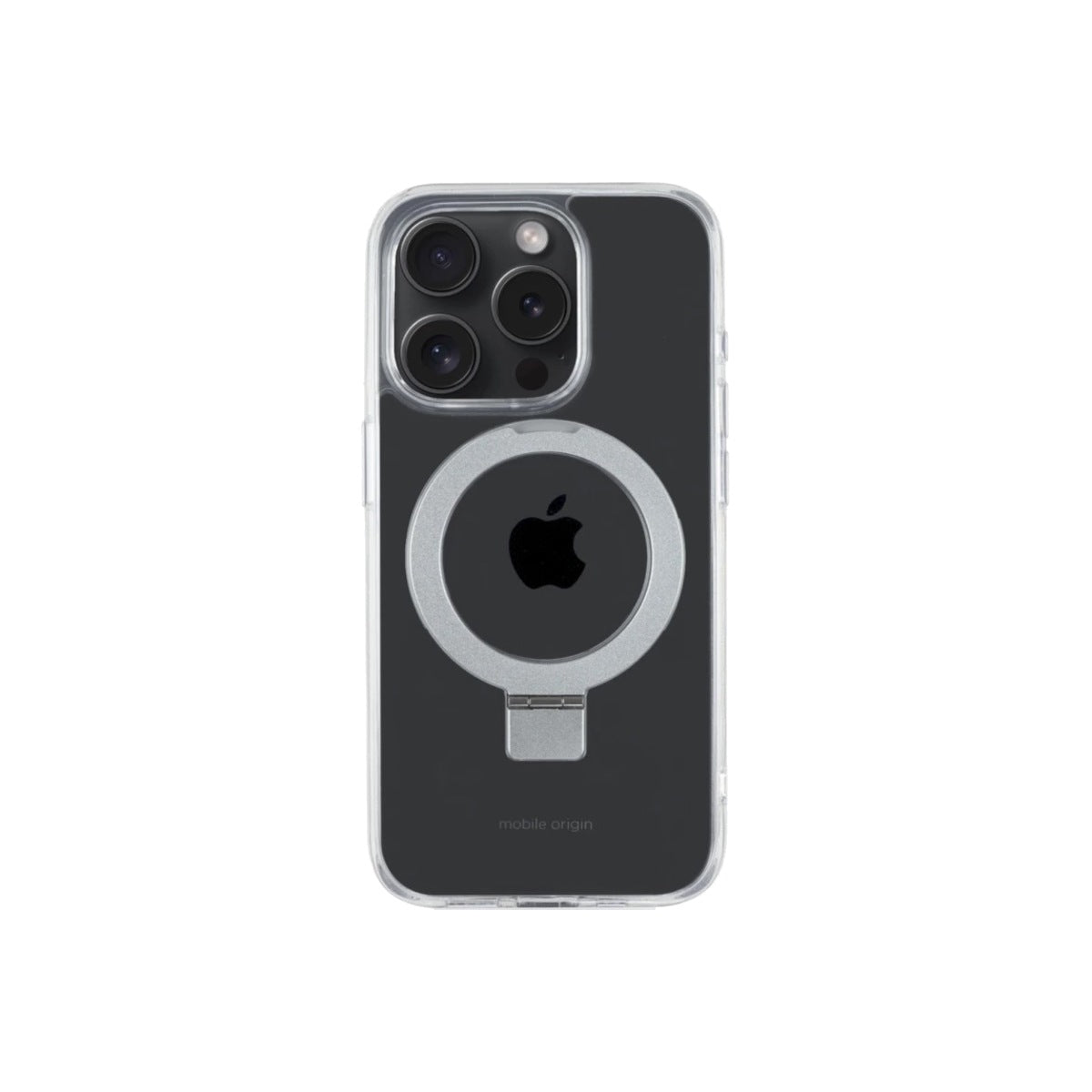 Pouzdro na iPhone 15 Pro Mobile Origin RingMag - průhledné - iSTYLE CZ