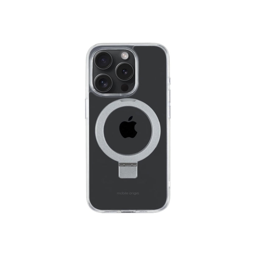 Pouzdro na iPhone 15 Pro Mobile Origin RingMag - průhledné - iSTYLE CZ