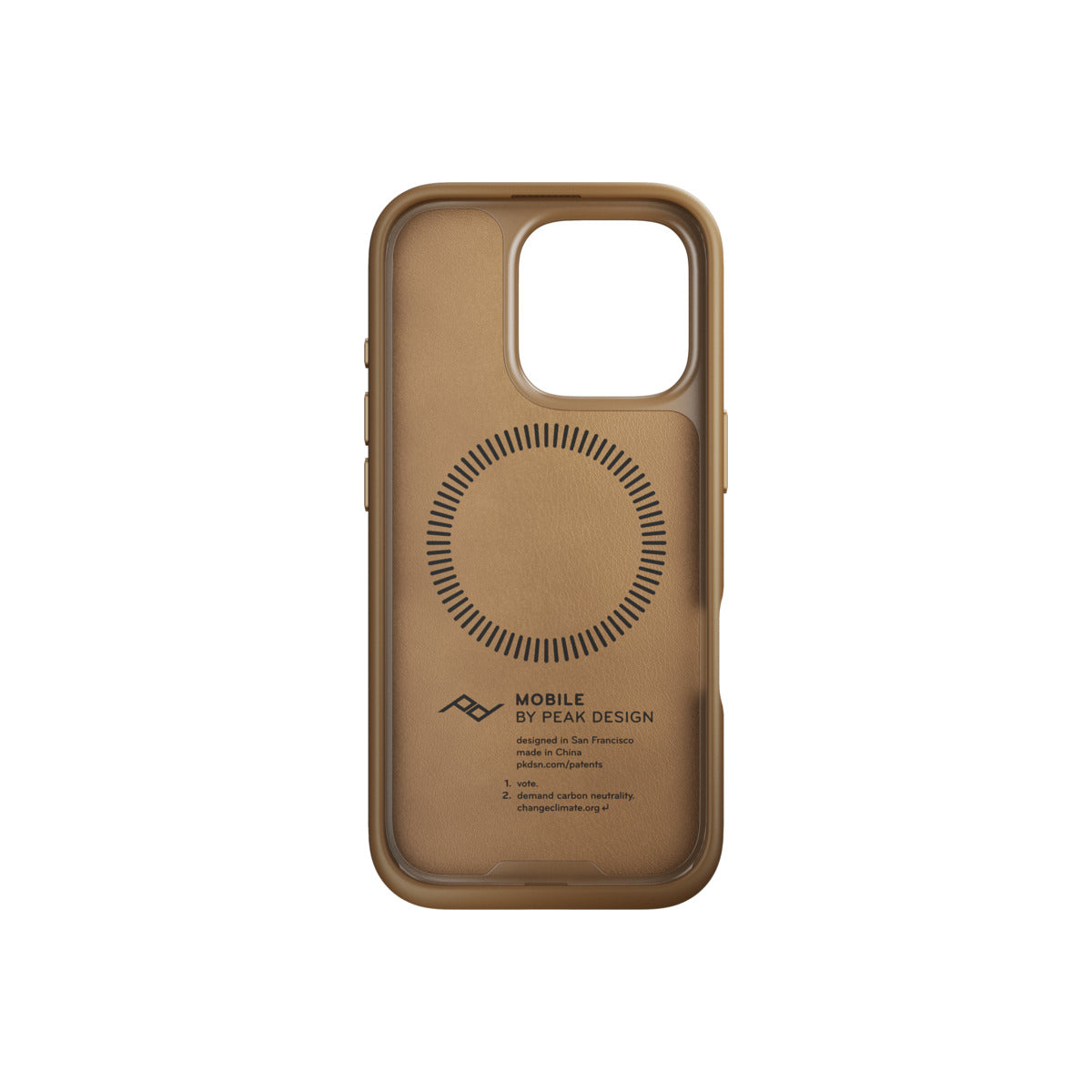 Kryt pro iPhone 16 Pro Peak Design Mobile Everyday Clarino Case - světle hnědý - iSTYLE CZ