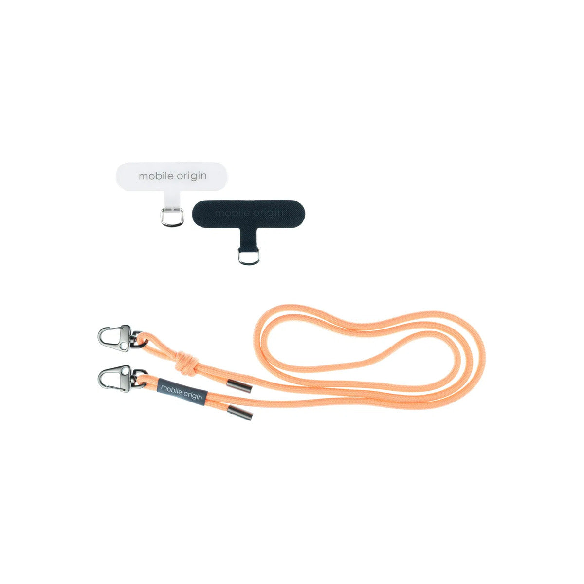 6mm šňůrka na telefon Mobile Origin Lanyard rope 82 - 163cm - světle oranžová - iSTYLE CZ