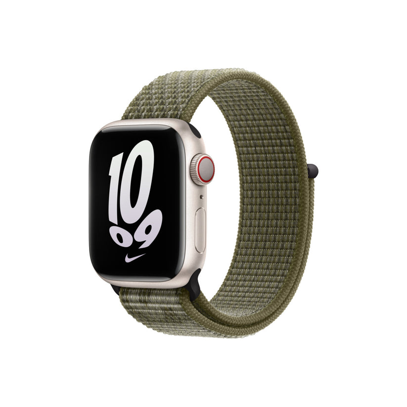 Apple 41mm sekvojovozeleno-platinový provlékací sportovní řemínek Nike - iSTYLE CZ