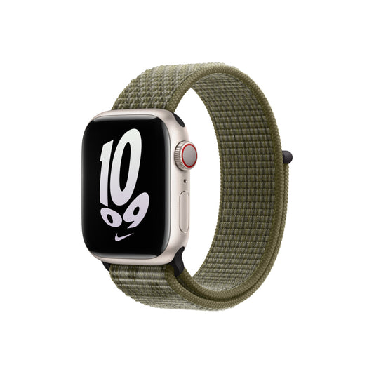 Apple 41mm sekvojovozeleno-platinový provlékací sportovní řemínek Nike - iSTYLE CZ