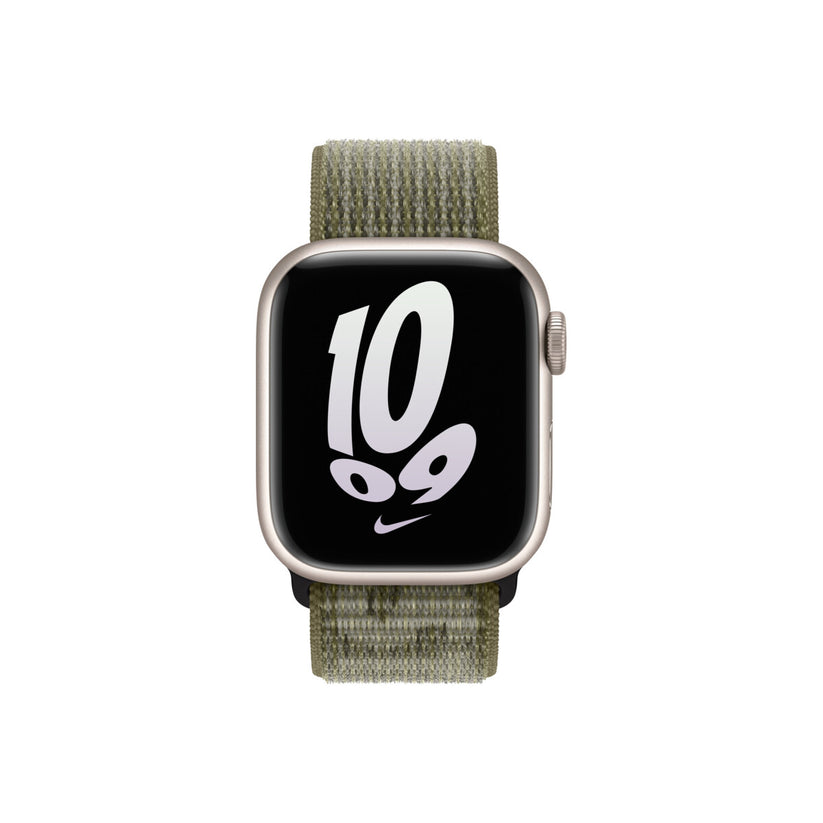 Apple 41mm sekvojovozeleno-platinový provlékací sportovní řemínek Nike - iSTYLE CZ