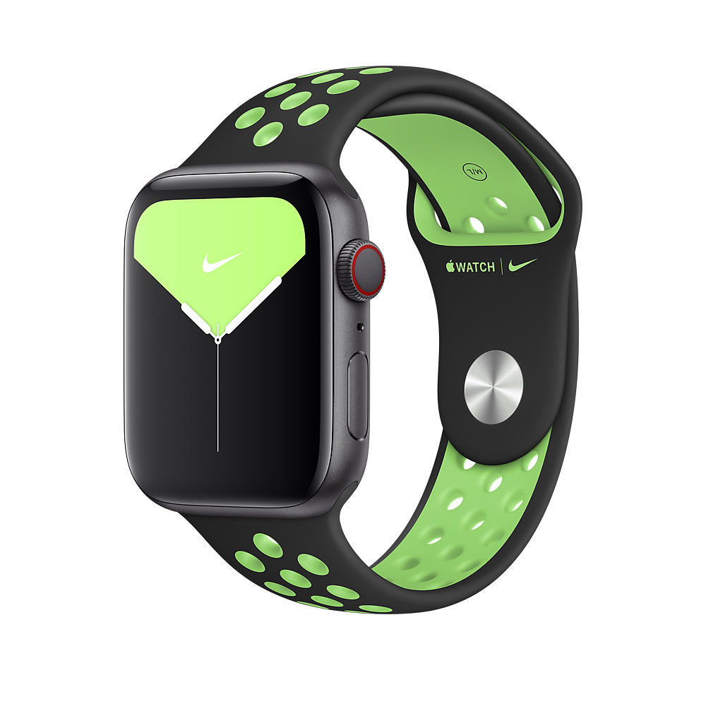Apple Watch sportovní řemínek Nike 42/44/45/49 mm - černý / Lime Blast - iSTYLE CZ