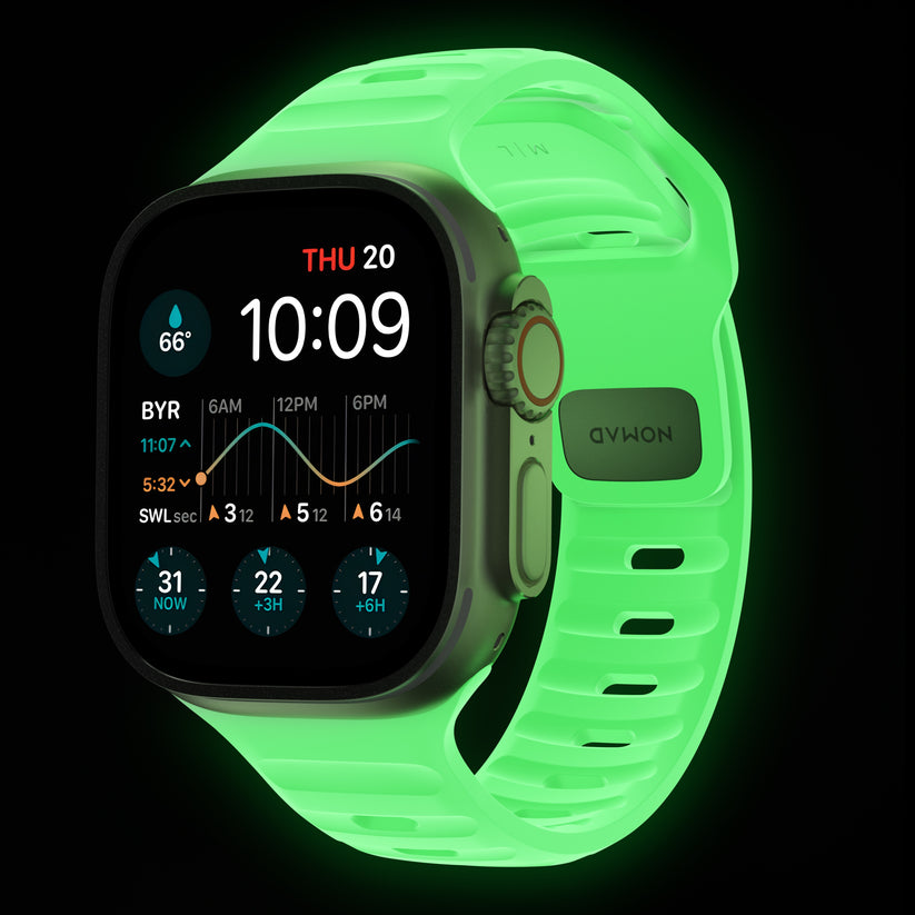 Řemínek pro Apple Watch 42/44/45/49 mm Nomad Sport Strap Glow 2.0 - iSTYLE CZ