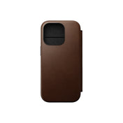 Kožený MagSafe kryt pro iPhone 16 Pro Nomad Modern Leather Folio - hnědý - iSTYLE CZ