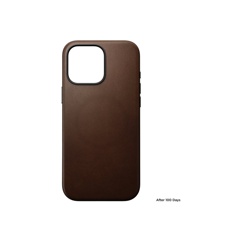 Kožený kryt pro iPhone 16 Pro Max Nomad Modern - hnědý - iSTYLE CZ