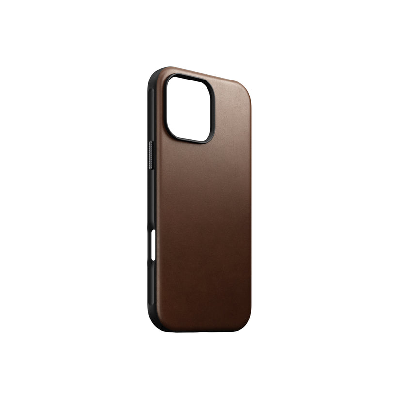 Kožený kryt pro iPhone 16 Pro Max Nomad Modern - hnědý - iSTYLE CZ