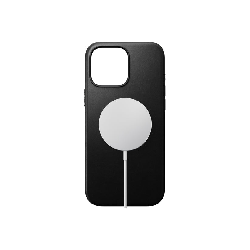 Kožený kryt pro iPhone 16 Pro Max Nomad Modern - černý - iSTYLE CZ