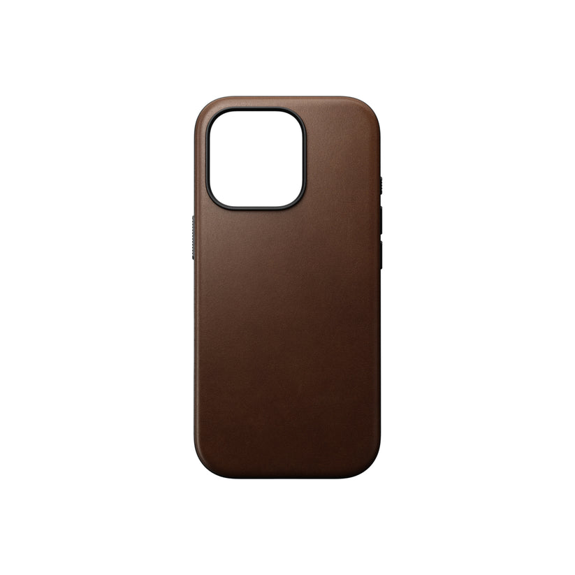 Kožený kryt pro iPhone 16 Pro Nomad Modern - hnědý - iSTYLE CZ