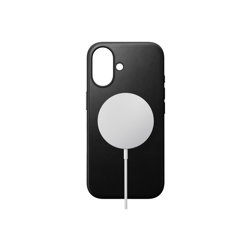 Kožený kryt pro iPhone 16 Nomad Modern - černý - iSTYLE CZ
