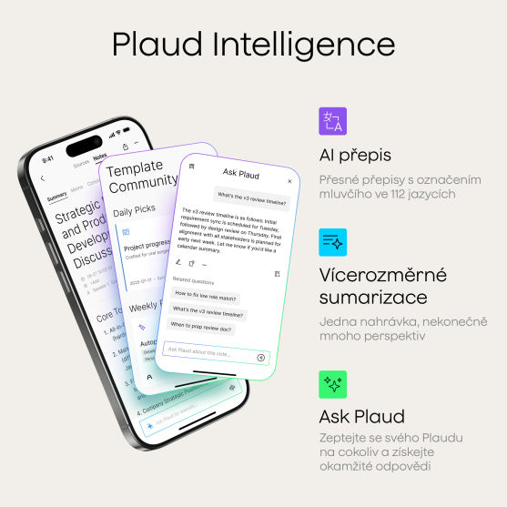 AI záznamník Plaud Note Pro – černý