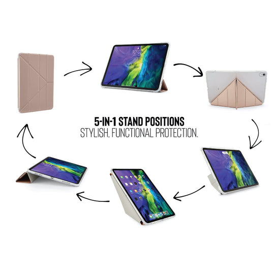 Pouzdro Pipetto na iPad Air 4 10.9 Metallic Origami - růžově zlaté - iSTYLE CZ
