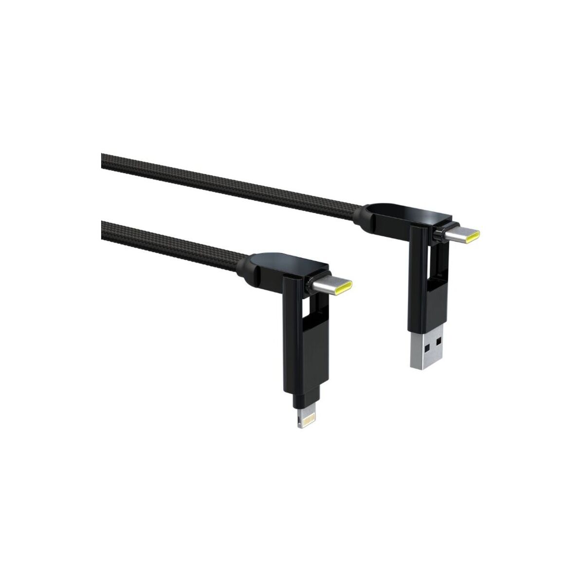 3m nabíjecí kabel 6v1 Rolling Square inCharge XL - černý - iSTYLE CZ