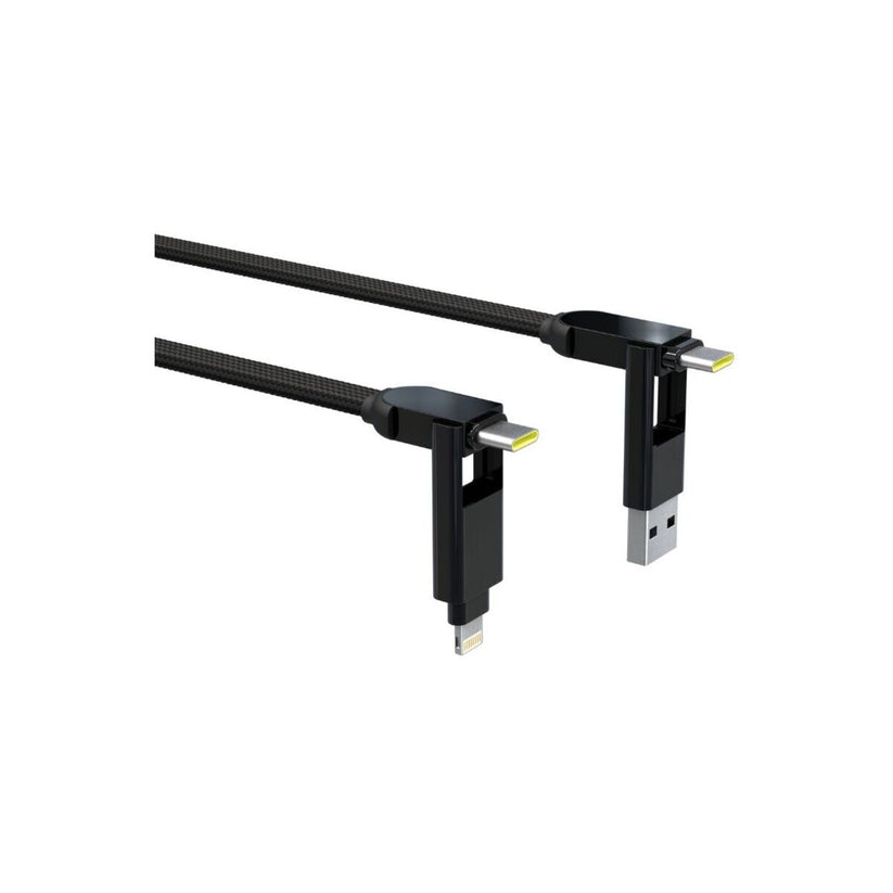 30cm nabíjecí kabel 6v1 Rolling Square inCharge XL - černý - iSTYLE CZ