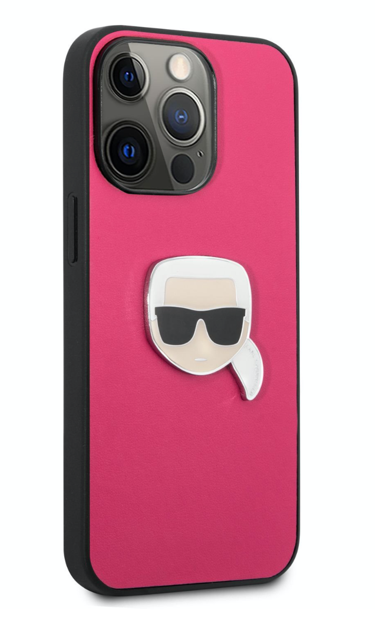 Pouzdro na iPhone 13 Pro Max Karl Lagerfeld Leather - růžové - iSTYLE CZ